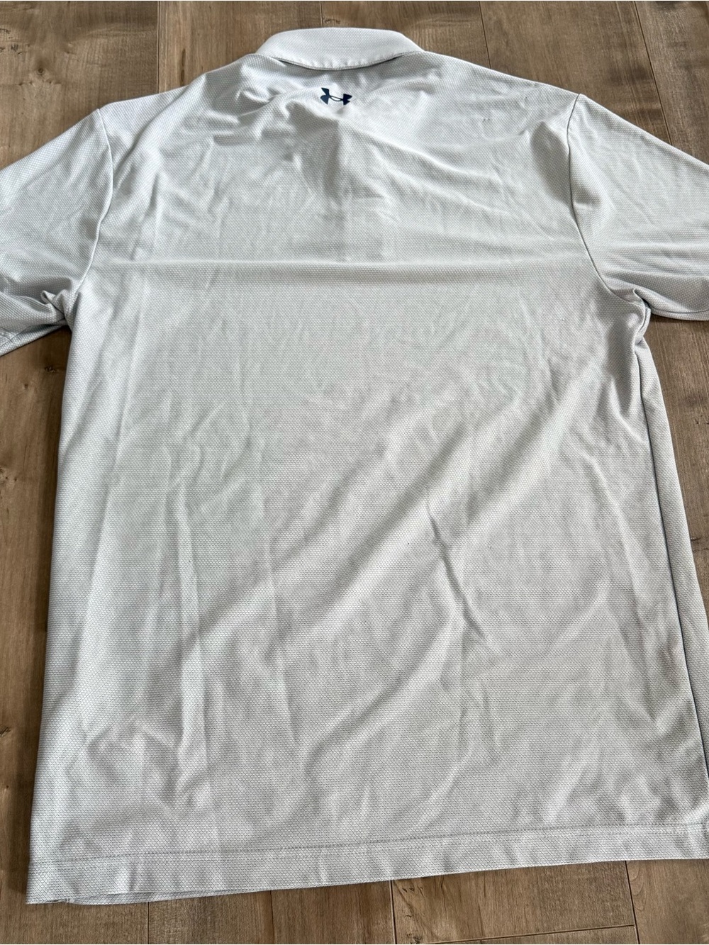 Under Armour Short Sleeve Polo Gray Micro Stitch Men Small Golf Performance Prep - Picture 6 of 7